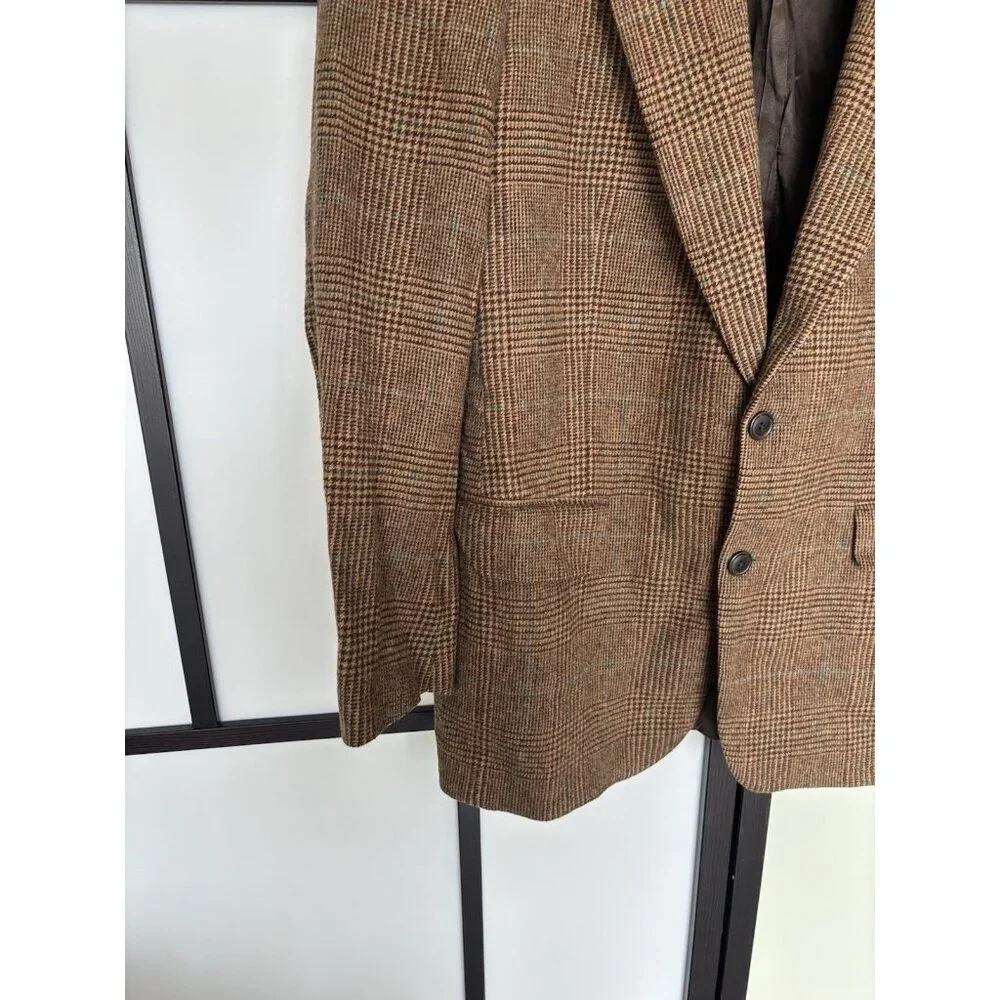 Burberrys Plaid Blazer‎ Camel Hair Dark Academia Old Money Equestrian